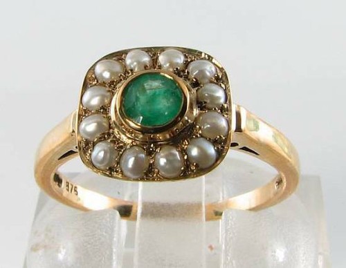9ct gold smaragd - 9ct,
