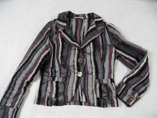 KARA MAKAN chicer Bazer Jaquardstoff grau creme bordeaux Gr. 40 ? TOP BB1018