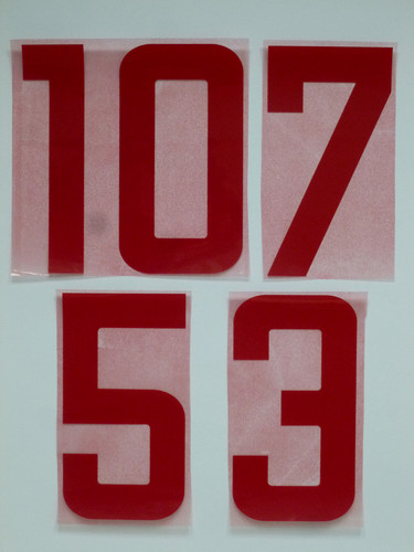 Flock rückennummer rot trikot - flock,