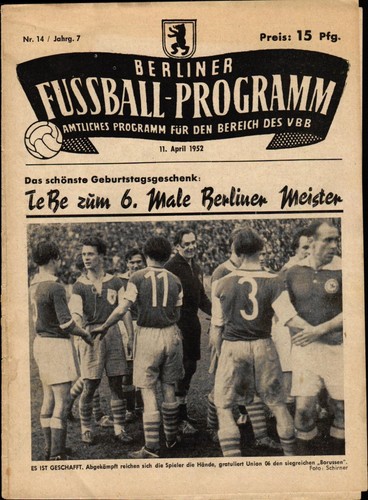 Jahre tebe 11 - tebe, 11.04.1952