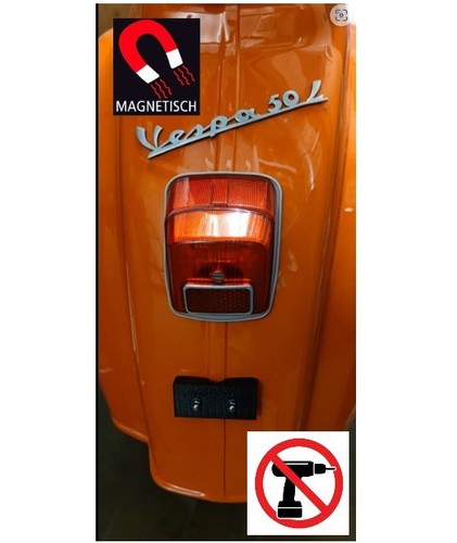 Vespa kennzeichenhalter - vespa,