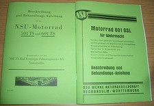 Beschreibung NSU Motorräder 501 & 601 TS & 601 OSL der Wehrmacht
