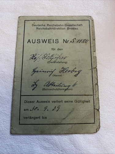 Ausweis reichsbahndirektion - ausweis,