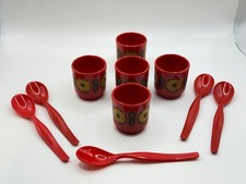 Vintage 70er 5 Eierbecher + 5