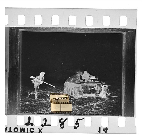 Negativ 4x3 5cm soldat - negativ, mit