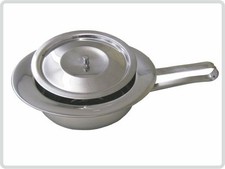 Stechbecken Bettpfanne Schieber Steckbecken Edelstahl mit Deckel*NEU+OVP*