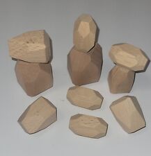 Holzbausteine Natur 10 Teile *Montessori* Baustein-Set Schneller Versand aus DE