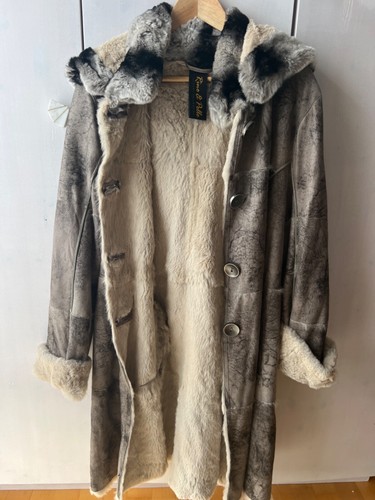 Kaninchenfell mantel mit - kaninchenfell,