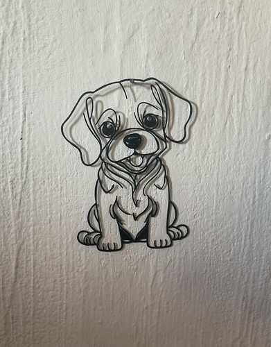 Wanddeko hund welpe - hund, schwarz