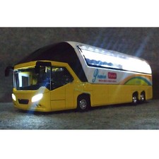 1:32 Alloy Pull Back Sightseeing Doppeldeckerbus Spielzeugmodell mit Sound Light