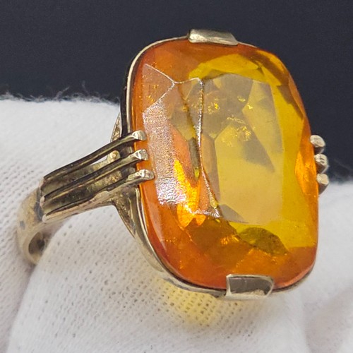 Art deco stil bernstein ring - deco,