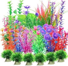 Kingrun 30 Stück Aquarium-Pflanzen, künstliche Wasserpflanzen, Aquarien p
