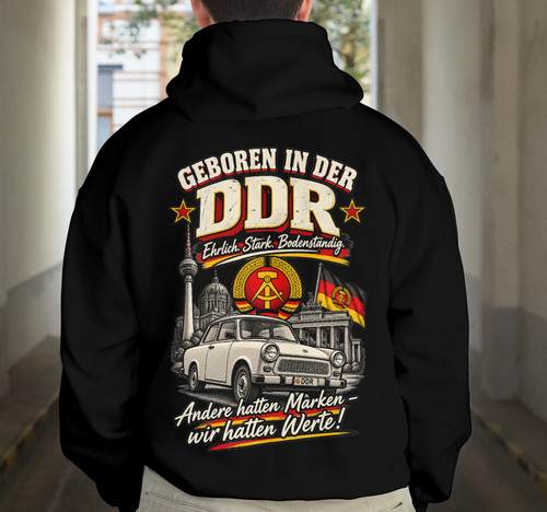 Ddr hoodie geboren - ddr,
