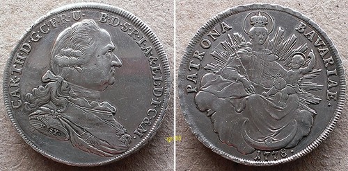 Taler bayern 1778 patrona - bayern,