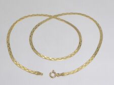 585 Gold 14K Gelbgold Halskette 40 cm Collier Schlangenkette Flachkette 8673a