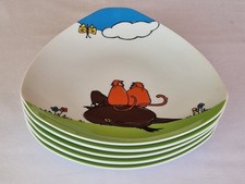 Rosenthal studio-line, flash art Dorothy Hafner, Dekor King Louie, 5 Teller