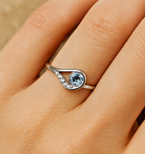 Silber 925 Damen Ring mit 9