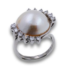 Ring 585 gold weißgold - ring, 14