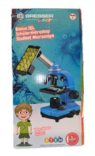 Bresser Junior Biolux SEL Schülermikroskop Blau LED Beleuchtung Revolverkopf NEU