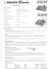 Philips Service Manual für 22 GC 047 - 22 GA 147  Copy