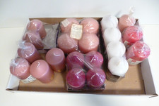 21  x Stumpen Kerzen rosa rot weis 4 er Sets Adventskranz - 2,3 Kilo Konvolut