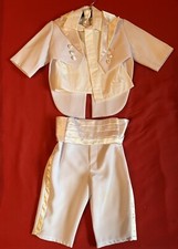 5 teiliger Taufanzug, Smoking, weiß, Gr. 68, gebr.