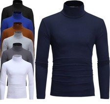 Herren Rollkragen Langarm-Pullover – Thermo-Wärmeshirt für Winter & Outdoor