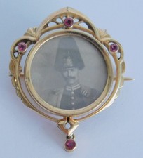 Jugendstil Brosche Fotobrosche