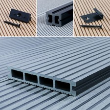 WPC Terrassendielen Komplett Balkon Terrassen Dielen 3-4m Komplettbausatz 6-99m²