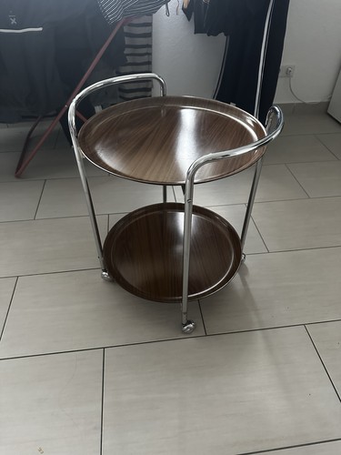 Retro servierwagen chrom - servierwagen,