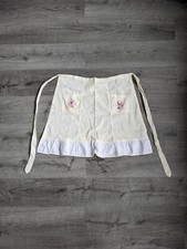 ✅ Küchenschürze - Dienstmädchen - Gelb -Rüschen - Rosen - Taschen - Kochen Oma ✅