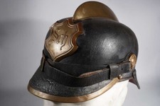antiker Feuerwehr Helm Leder