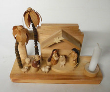 Weihnachtskrippe Krippenstall aus Holz Handarbeit