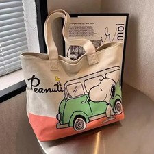 Snoopy Canvas Einkaufstasche Cartoon Peanuts süß Handtasche Schultertasche DE