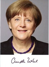 ANGELA MERKEL Autogramm Karte