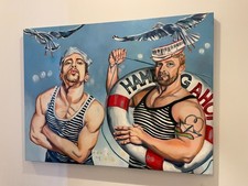 Ölgemälde Maritim, Hamburg, Moderne Kunst, ORIGINAL, keine Beschädigungen 