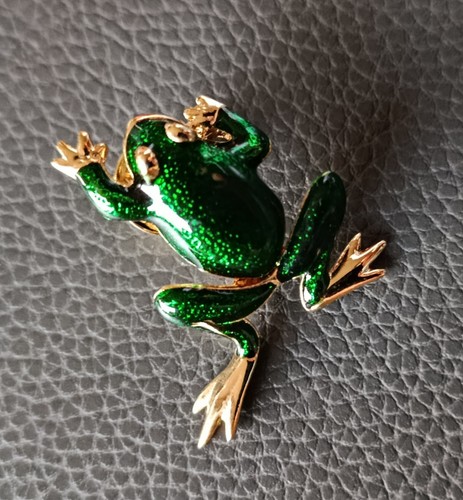 Brosche cabouchon frosch - brosche,