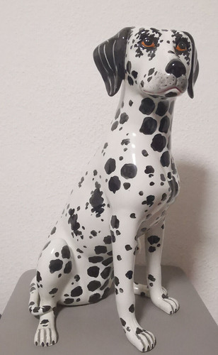 Dalmatiner hund figur keramik - hund,