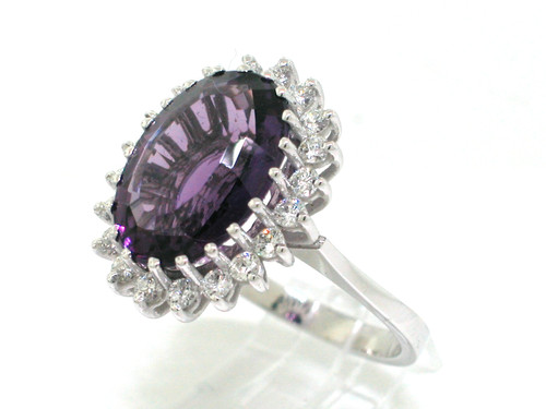 Amethyst ring 585 weißgold - 585,