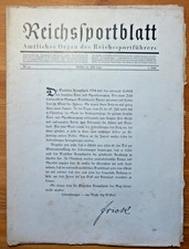 Reichssportblatt, 1. Jahrgang, Nr. 23, 22. 7. 1934 (ohne Deck-, Heftumschlag)