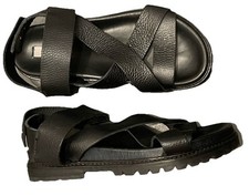 H & M Studio S 2018 Collection Damen Schuhe Plateau Sandalen Gr 41 Schwarz Leder