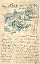 Litho Schönborn Dreiwerden Rossau Sachsen, Villa Friedheim am... - 4963528