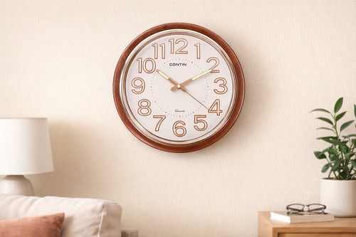 Retro wanduhr mit nachtlicht - mit,