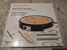 PEARL Rosenstein Elektrischer XL-Crêpes-Maker Temperaturregler 1.000 Watt Ø 28cm