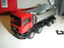 Herpa 152389 MAN TGA M 4-Achs Rundmulden Kipper Ladegut Baufahrzeug rote Flotte