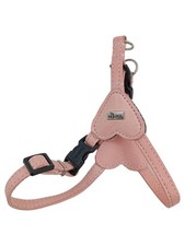 HUNTER Hundegeschirr Rosa XS Leder Herzform für kleine Hunde