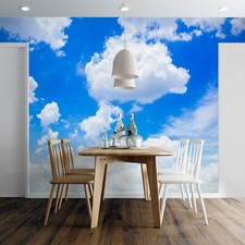3D Blau Himmel Wolken Q7759