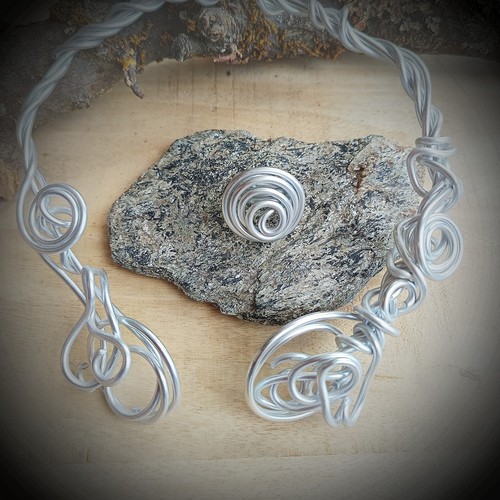 Halsreif collier ring silber - halsreif,
