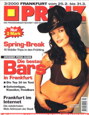 Zeitschrift Prinz Magazin 3 2000 Oasis Sonya Kraus die besten Bars Frankfurt Gay