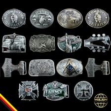 Gürtelschnalle Buckle Gürtelschliesse für 4cm Gürtel Cowboy Adler USA Freimaurer